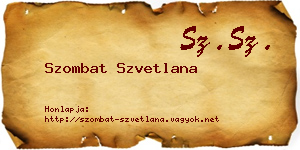 Szombat Szvetlana névjegykártya